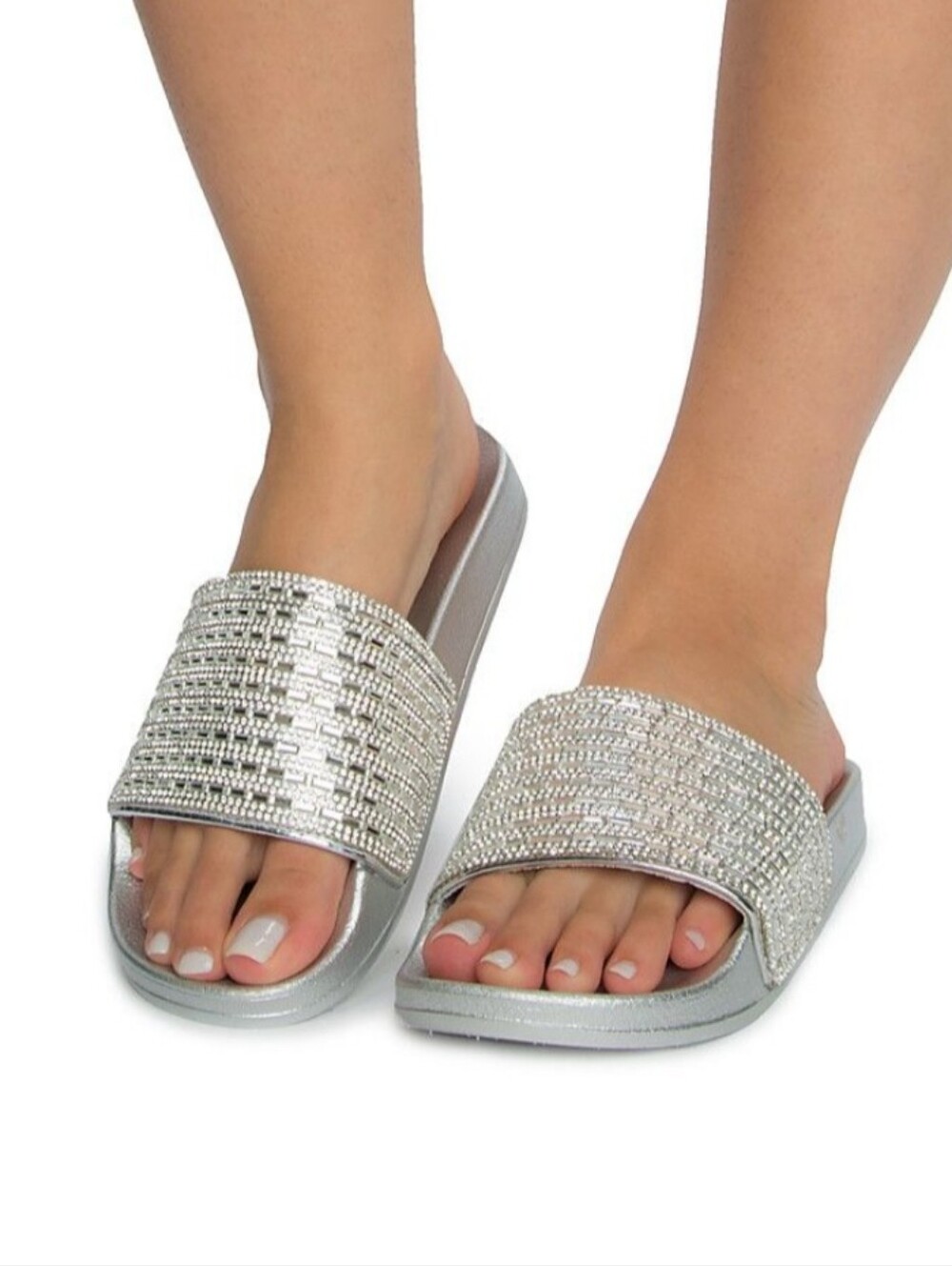 Rhinestone Slide Sandals